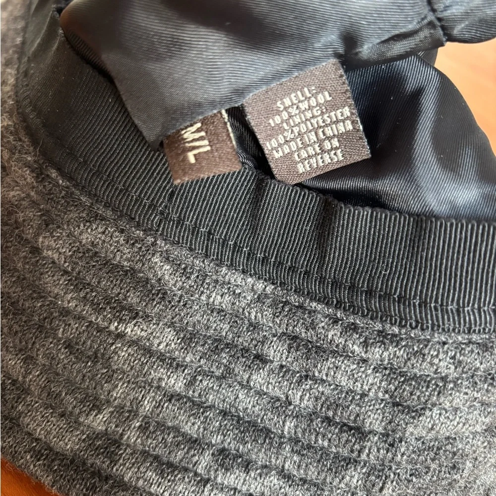 NWOT Coach Dark Gray Wool Bucket Hat